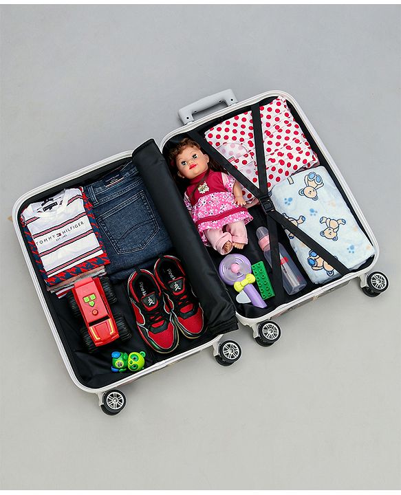 Pine Kids Trolley Luggage Bags Brown - 22 inch| Shock Resistant| Telescopic Handle| Water Resistant| Easy Zipper Closure| Durable Wheels| Number Lock
