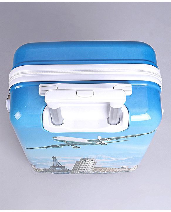 Pine Kids Trolley Luggage Bags Blue - 22 inch| Shock Resistant| Telescopic Handle| Water Resistant| Easy Zipper Closure| Durable Wheels| Number Lock