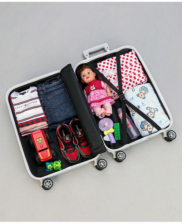 Pine Kids Trolley Luggage Bags Blue - 22 inch| Shock Resistant| Telescopic Handle| Water Resistant| Easy Zipper Closure| Durable Wheels| Number Lock