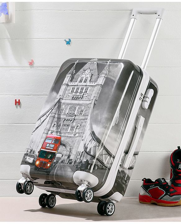 Pine Kids Trolley Luggage Bags Black - 22 inch