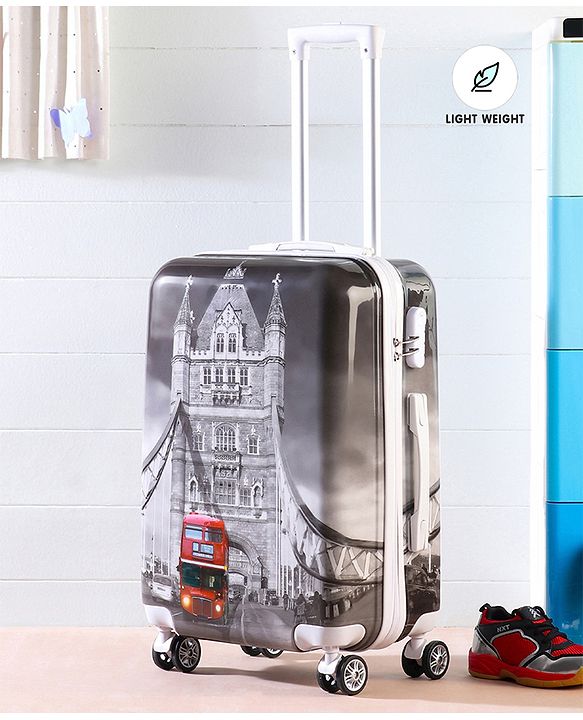 Pine Kids Trolley Luggage Bags Black - 22 inch