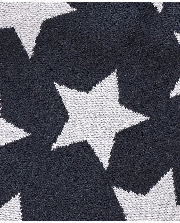 Babyhug 100% Organic Cotton Full Sleeves Sweater - Navy Grey