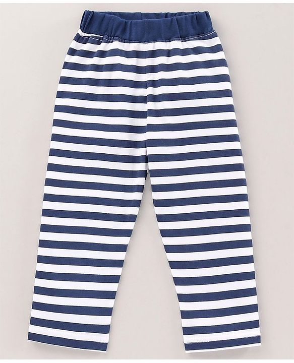 Babyhug Cotton Half Sleeves Night Suit Text Print - Blue