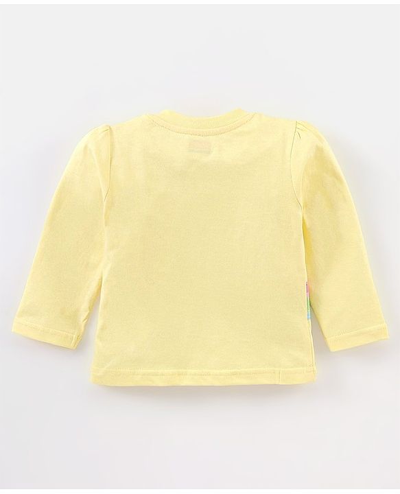 Babyhug Cotton Knit Full Sleeves Night Suit Rainbow Print - Yellow
