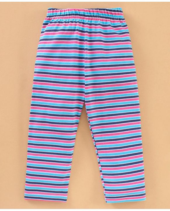 Babyhug Cotton Knit Full Sleeves Text Print Night Suit Pack of 2 - Multicolour