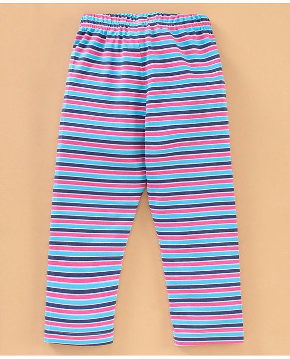 Babyhug Cotton Knit Full Sleeves Text Print Night Suit Pack of 2 - Multicolour