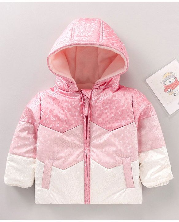 Babyhug Full Sleeves Hooded Jacket - Pink