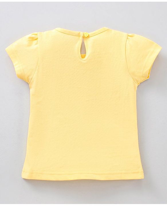 Babyhug Cap Sleeves Top & Capri Set Floral Print- Yellow