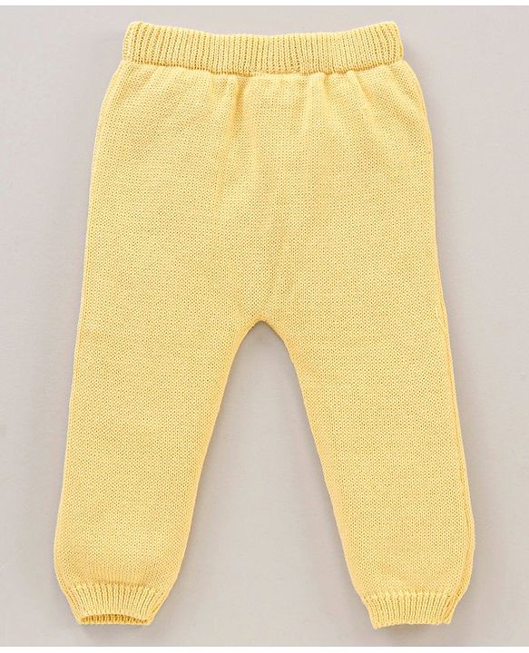 Babyhug 100% Organic Cotton Full Sleeves Sweater Set Schifilli Design - Yellow