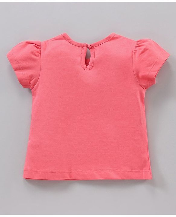 Babyhug Half Sleeves Top & Shorts Kitty Print - Pink Blue