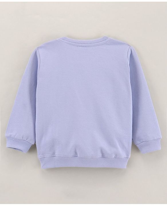 Babyhug Full Sleeves Cotton Knit Sweatshirt Snow & Animals Print - Blue