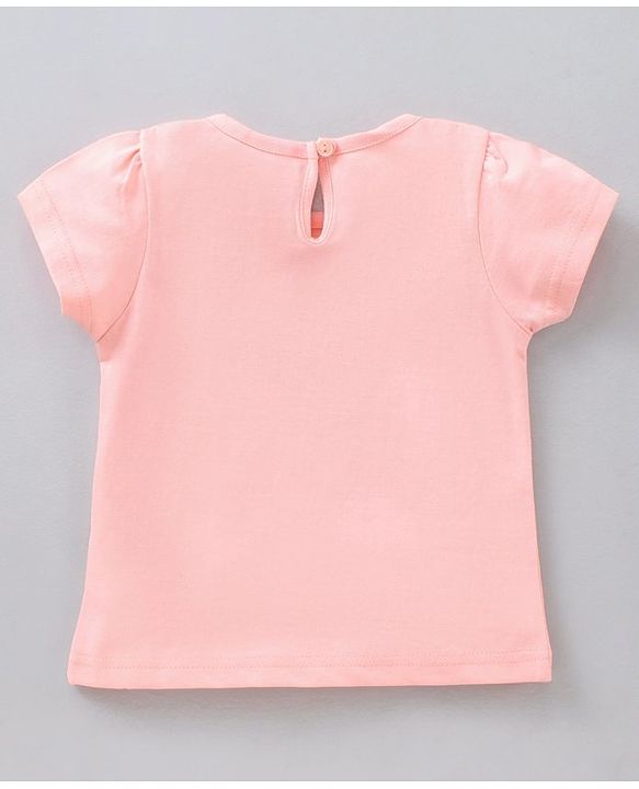 Babyhug Cap Sleeves Top & Capri Set Stripes & Elephant Print- Pink