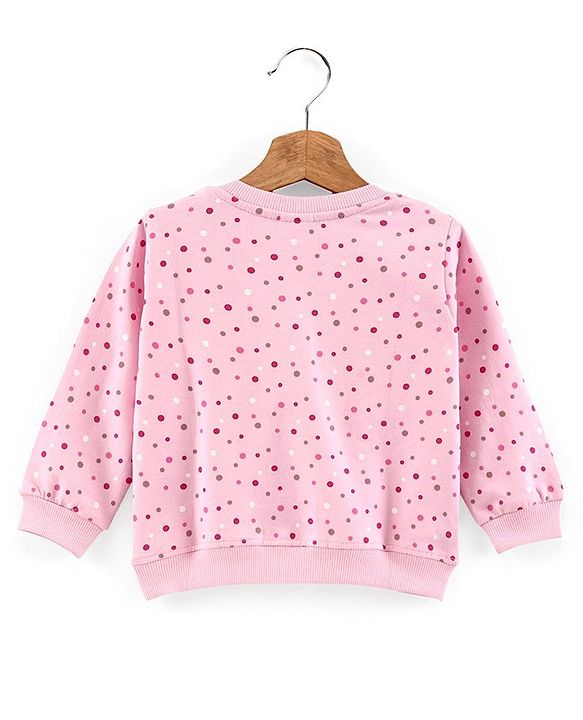 Babyhug Full Sleeves Sweatshirt With Graphics Text Print - Pink
