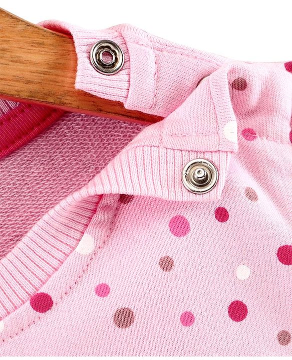 Babyhug Full Sleeves Sweatshirt With Graphics Text Print - Pink