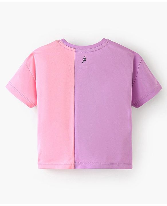 Pine Active Super Stretch Half Sleeves T-Shirt & Leggings Set - Pink