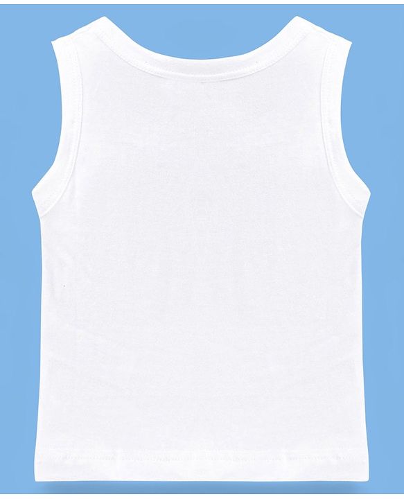 Babyhug 100% Cotton Sleeveless Sando Pack of 3 - White