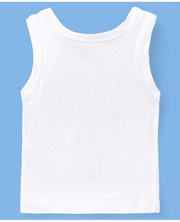 Babyhug 100% Cotton Sleeveless Sando Pack of 3 - White