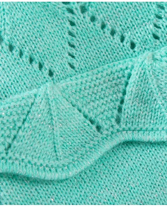 Babyhug Full Sleeves Solid Sweater  - Mint