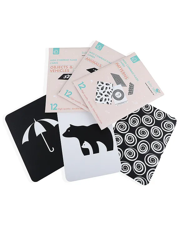 Baby Moo High Contrast Animals Flash Cards Pack of 12 Black White Online  India, Buy Educational Games for (0-12Months) at  - 11202464