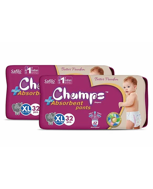 Champs Pull up (Pants) Baby Diapers, Size Medium (Pack of 10