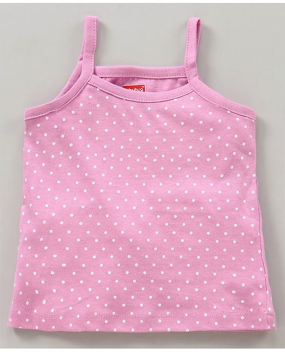 Babyhug 100% Cotton Sleeveless Antibacterial Slips Multi-Print Pack Of 3 - Pink Yellow