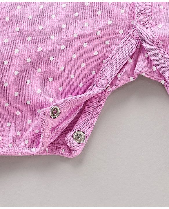 Babyhug 100% Cotton Half Sleeves Rompers Polka & Floral Print Pack Of 2 - Multicolor