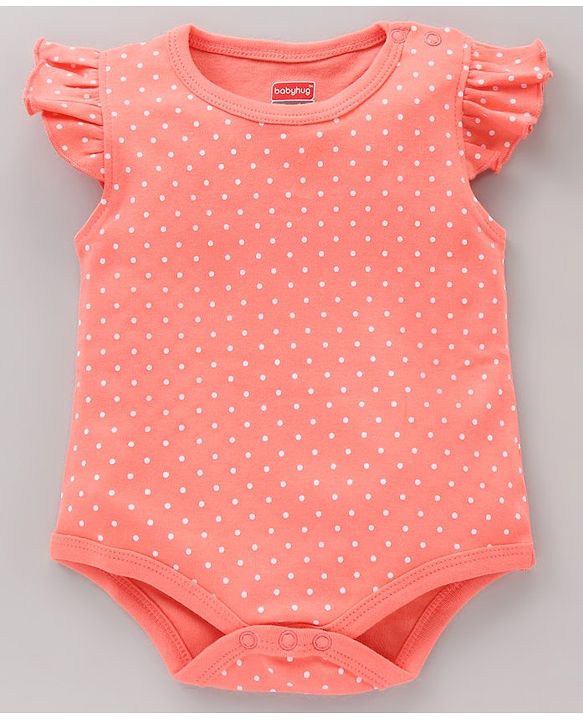 Babyhug 100% Cotton Frill Sleeves Onesie Butterfly Print Pack of 3 - Multicolour