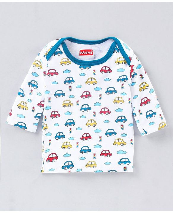 Babyhug Clothing Gift Set Car Print Pack of 6 - Blue