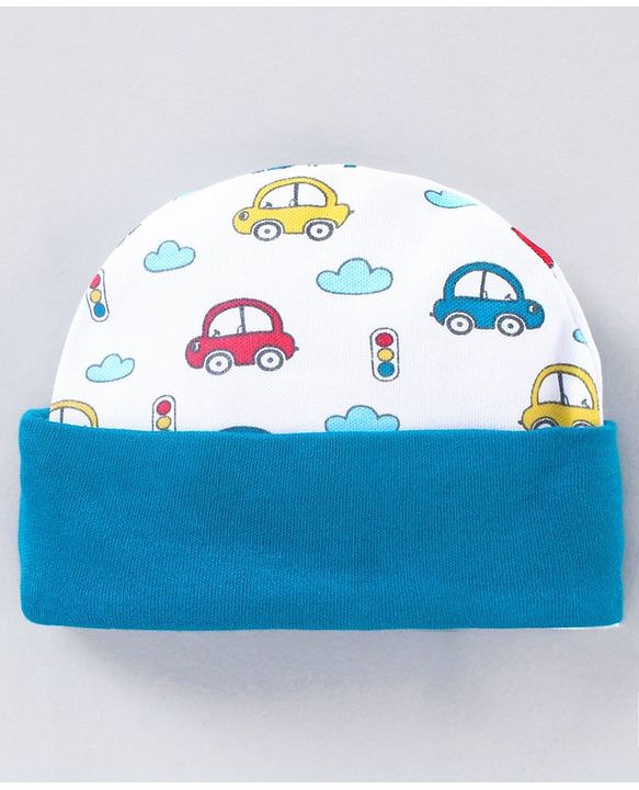 Babyhug Clothing Gift Set Car Print Pack of 6 - Blue