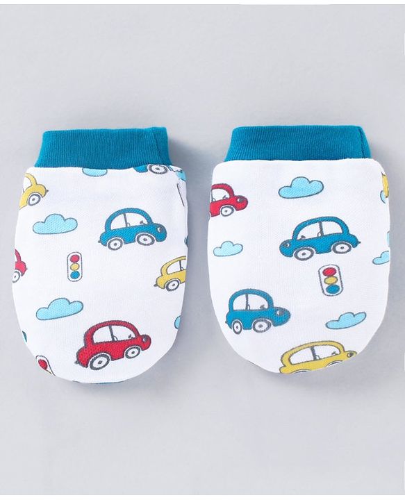 Babyhug Clothing Gift Set Car Print Pack of 6 - Blue