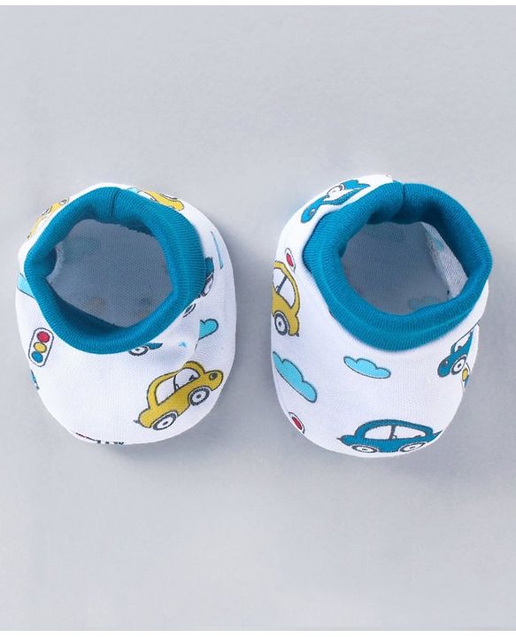 Babyhug Clothing Gift Set Car Print Pack of 6 - Blue