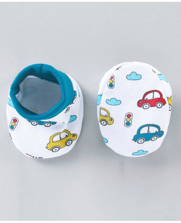 Babyhug Clothing Gift Set Car Print Pack of 6 - Blue