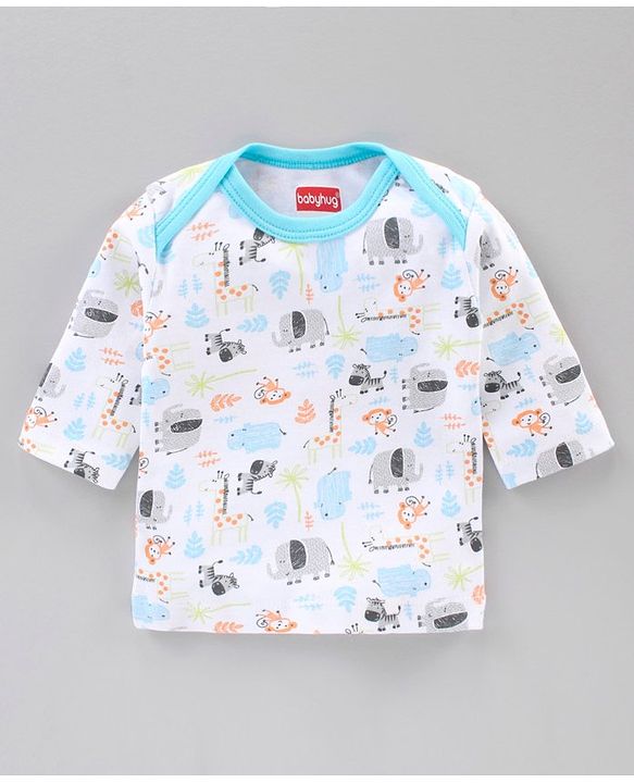 Babyhug 100% Cotton Clothing Gift Set Car Print Pack of 6 - Blue