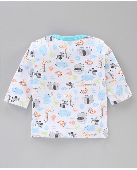 Babyhug 100% Cotton Clothing Gift Set Car Print Pack of 6 - Blue