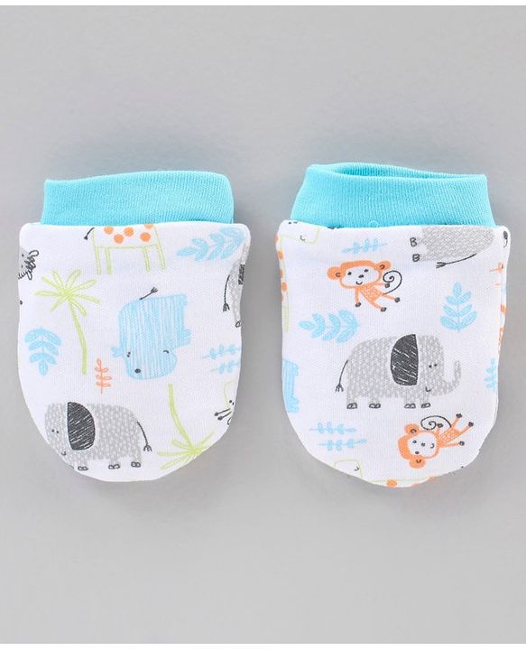 Babyhug 100% Cotton Clothing Gift Set Car Print Pack of 6 - Blue