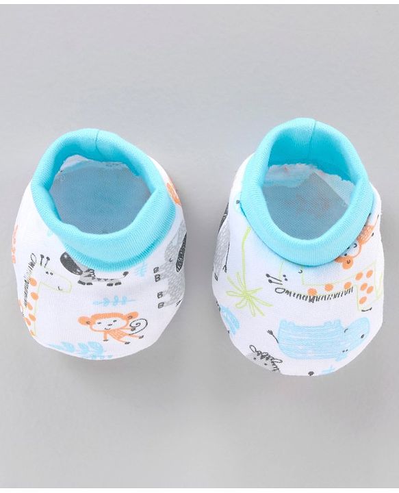 Babyhug 100% Cotton Clothing Gift Set Car Print Pack of 6 - Blue