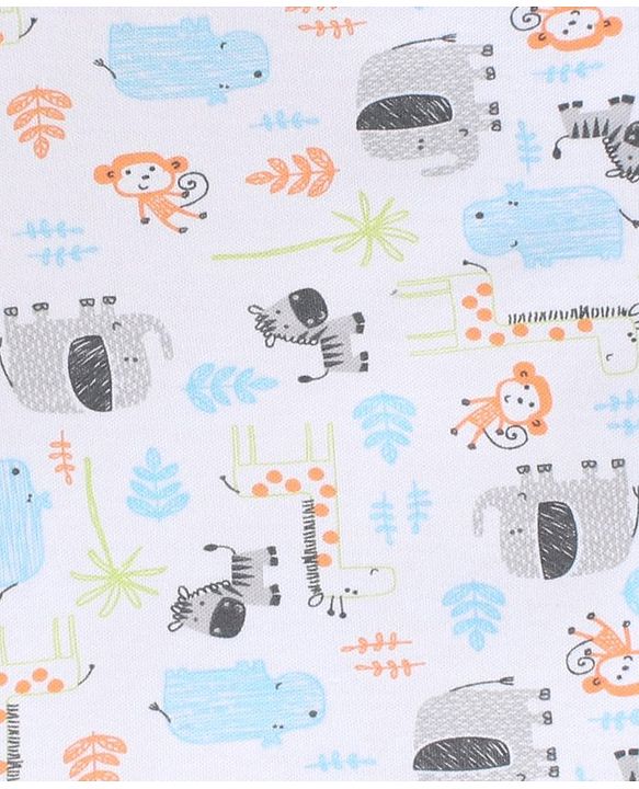 Babyhug 100% Cotton Clothing Gift Set Car Print Pack of 6 - Blue