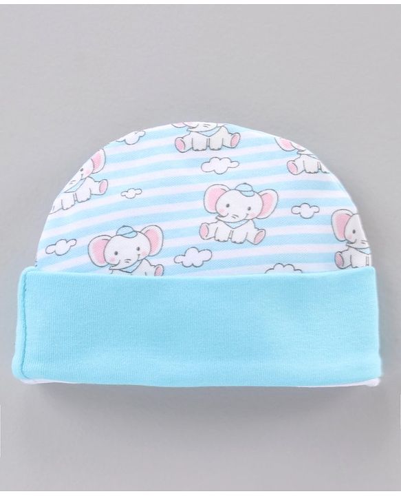 Babyhug 100% Cotton Clothing Gift Set Elephant Print Pack of 8 - Blue