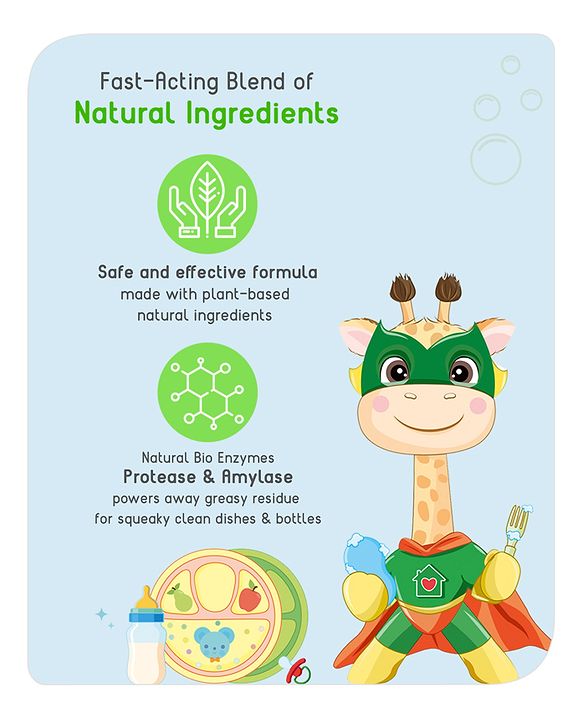 Babyhug Home Natural Dishwash Gel - 500 ml