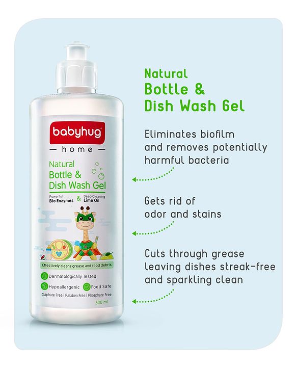 Babyhug Home Natural Dishwash Gel - 500 ml