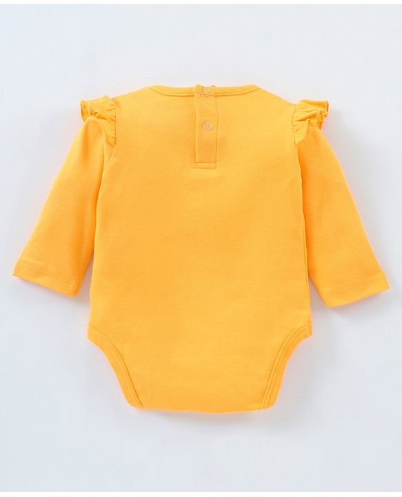 Babyhug 100% Cotton Full Sleeves Printed Onesie Pack of 2 - Pink Yellow