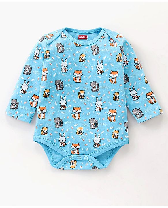 Babyhug 100% Cotton Full Sleeves Onesie Pack of 7 - Multicolor