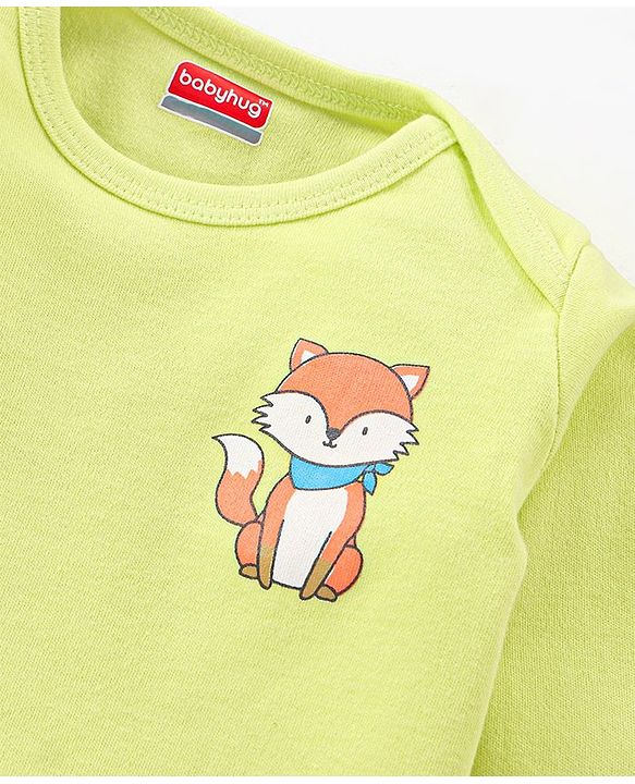 Babyhug 100% Cotton Full Sleeves Onesie Pack of 7 - Multicolor