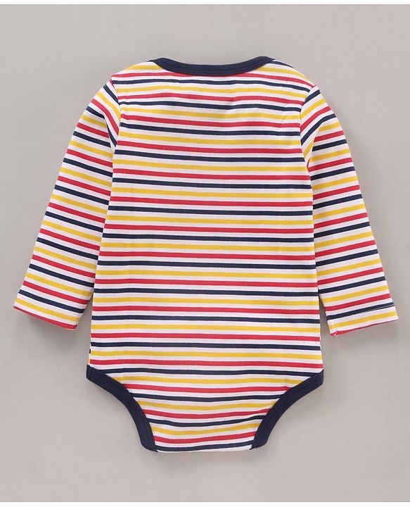 Babyhug 100% Cotton Full Sleeves Onesies Multi Print Pack of 3 - Multicolour