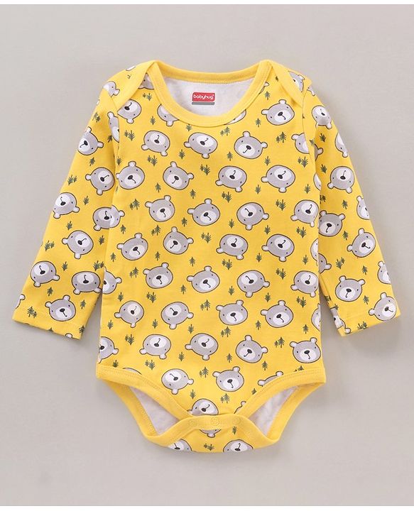 Babyhug 100% Cotton Full Sleeves Onesies Multi Print Pack of 3 - Multicolour