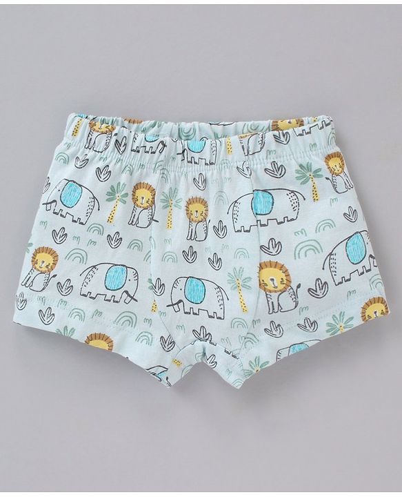 Babyhug 100% Cotton Briefs Stripes & Animal Print Pack of 3- Multicolor