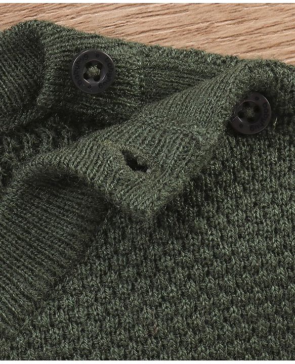 Babyhug Full Sleeves Sweater Text Design- Green