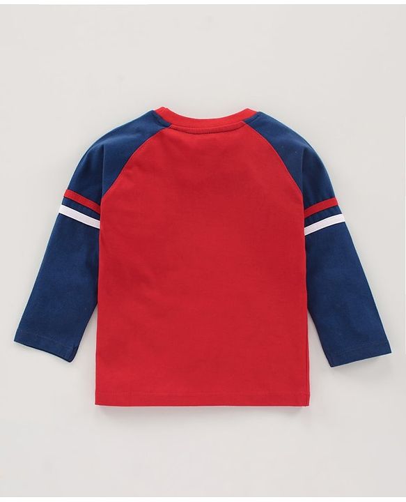 Babyhug Full Sleeves Tee Text Print - Red