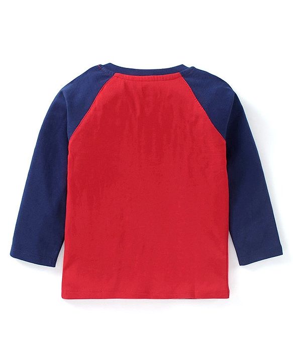 Babyhug Full Sleeves T-Shirt Multiprint - Red