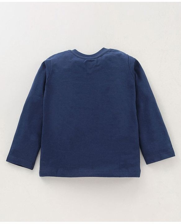 Babyhug Full Sleeves T-Shirt Animal Print - Blue